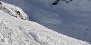 Watch: Avalanche wipes out skiers in Austrian Alps