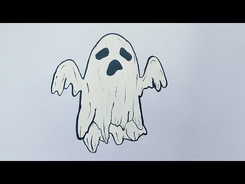 Cute Spooky Ghost Painting👻 | Easy & Fun Halloween Art for Kids 🎃🕸️