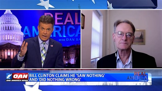 Tonight, on Real America with Dan Ball - Investigative Journalist, Director of Epstein Justice Nick Bryant - After 27 trips on the "Lolita Express" and newly unsealed photos, do you believe Bill Clinton's "I saw nothing" defense, or is this just another classic case of Slick Willy word games? Watch Real America Here: https://live.oann.com/home.ktv?utm_source=socials&utm_medium=social media&utm_campaign=FB | One America News Network