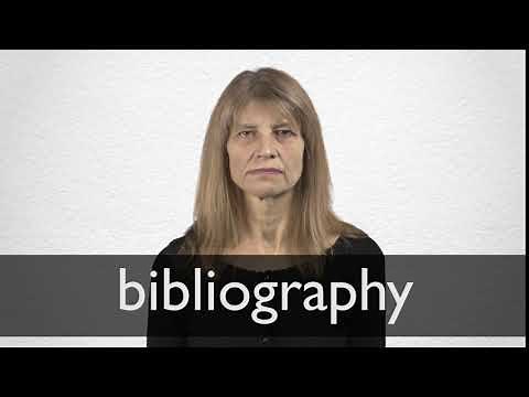 How to pronounce BIBLIOGRAPHY in British English