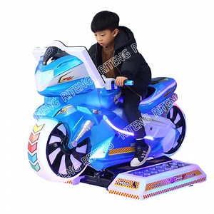 [Hot Item] -Kids Game Machine Coin Operated Electronic Amusement Park Plastic Moto Racing Kiddie Rides Swinging Game Machine
