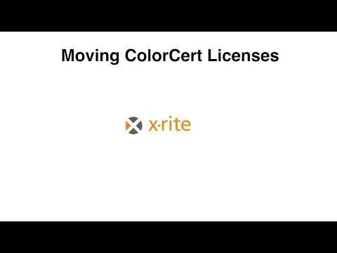 Moving ColorCert Licenses