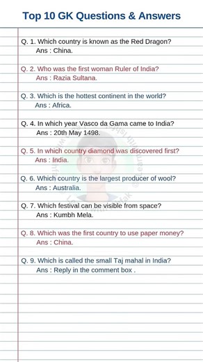 Top 10 Hard GK Questions in English | knowledge about world #shorts