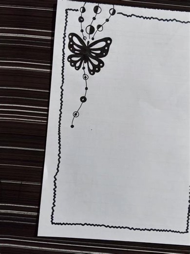 Beautiful Hand-Drawn Page Border Designs | Simple Pen Doodle Art Tutorial #shorts