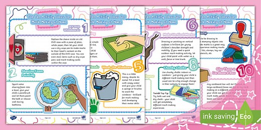 Top Ten Activity Ideas for Mark Making at Home