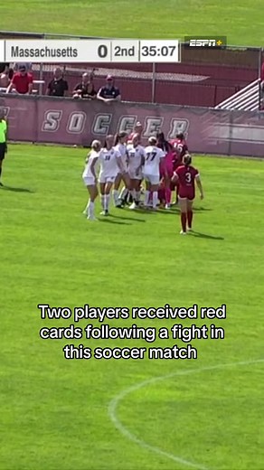 A fistfight between two players broke out in a #Rutgers vs. #UMass soccer match. #soccer #futbol