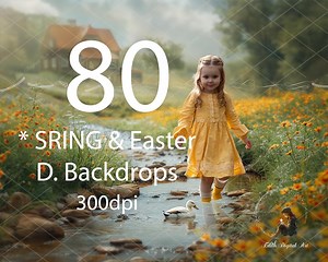 80 Spring Digital Backgrounds Photography, Easter Digital Backdrops Composite, Nature Outdoors Sutido Portrait, Instant Download Bundle - Etsy