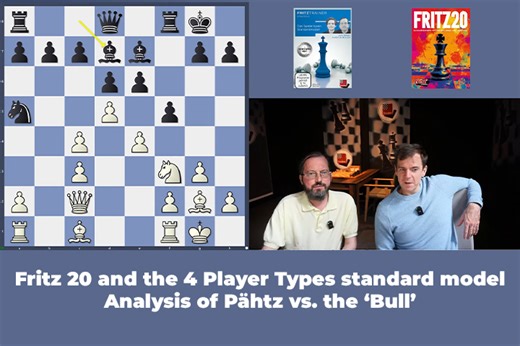 Fritz 20 and the 4 Player Types standard model - Analysis of Paehtz vs. the ‘Bull’
