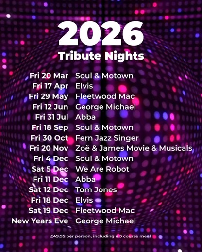 Announcing the 2026 tribute nights at Cliffhanger 🎤 We’ve got an incredible mix of evenings planned, perfect for a singalong with friends, there’s something for everyone. Take a look at what’s coming up and start planning your nights out. Head to cliffhanger-restaurant.com/events for full details, dates and booking information. | Cliffhanger