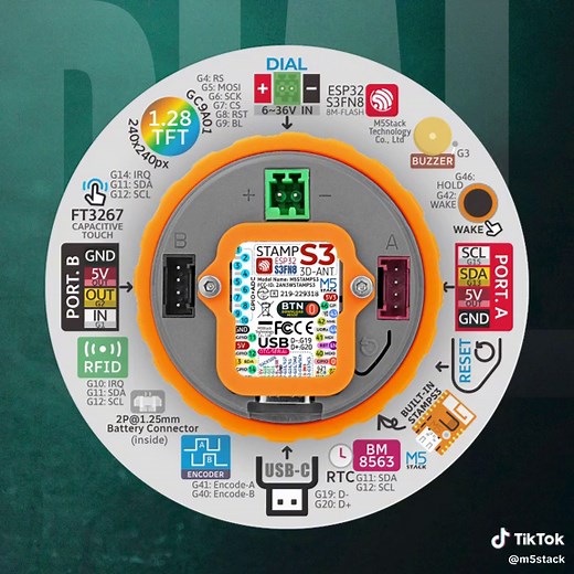 M5Dial Demo with M5 Core S3