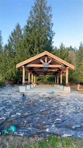 Another park Pavilion for the neighborhood#construction #framing #pavillon #wood #timber