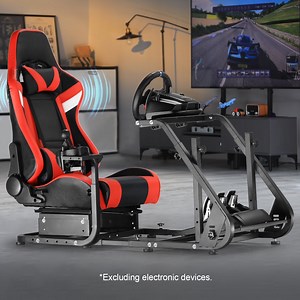 Marada G920 Racing Simulator Cockpit (with Audio Seat), Adjustable Driving & Gaming Frame, Compatible with Xbox, Logitech, Thrustmaster T300, and Fanatec