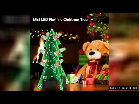 DIY 3D Christmas Tree Soldering Practice Electronic Science Assemble Kit Set Mini LED Flashing Chris