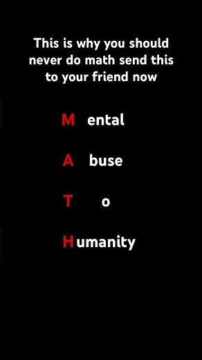 What does math stand for? ￼