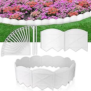 Amazon.com : Vashly No-Dig 20Ft White Landscape Edging 5.9 Inch Tall Garden Edging with 7.8 inch Anchoring Stakes Plastic Garden Edging Border Flower Bed Edging Borders Lawn Edging : Patio, Lawn & Garden