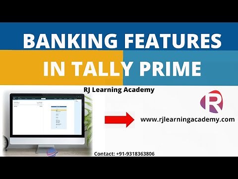 Banking Features in Tally Prime||Banking Management||Part-1||RJ Learning Academy