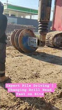 Fastest Drill Head Change! Expert Pile Driver Operator in Action
