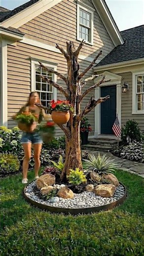 The Dead Tree That Became the Most Beautiful Thing in My Entire Backyard 💚 #backyard #home #garden