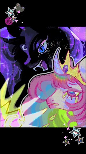 Magical My Little Pony Digital Art Speedpaint featuring Princess Luna, Princess Celestia, and Nightmare Moon