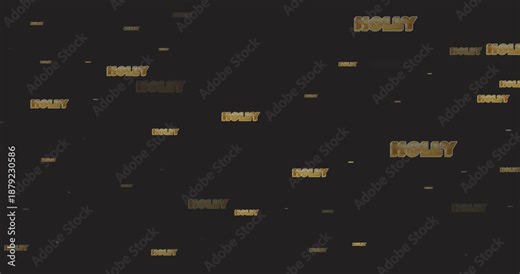 Central gold logo shifting on dark backdrop while loop starting, adding branding glitch lines