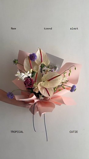Amaneki Floral Studio on Instagram: "TROPICAL CUTIE; because who said exotic blooms can only be presented in bold colors? Here are a collection of tropical inspired arrangements in dreamy pastel & light summer inspired tones. Be the first to give your loved ones this unique arrangement, order now! Link in bio 🥭"