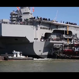 456K views · 8.3K reactions | USS Gerald R. Ford (CVN 78) departs the shipyard.. | Zelda Sykes | Facebook