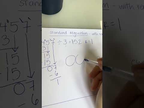 3rd grade Division using The Standard Algorithm (3-digit by 1-digit numbers with remainder)