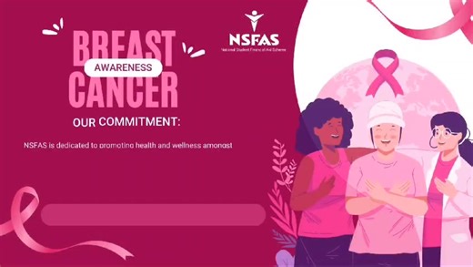 7.4K views · 16 reactions | October is Breast Cancer Awareness month. Every October, the global Pink October campaign aims to increase awareness around breast cancer prevention. The National Student Financial Aid Scheme (NSFAS) commemorates Breast Cancer Awareness month. Help us raise awareness of the effects of Breast Cancer and show your support. | National Student Financial Aid Scheme (NSFAS) | Facebook