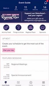 Download the Delta Gamma Events app to stay connected throughout our virtual Convention! Here you'll be able to personalize your Convention schedule, find important resources and interact with other Convention attendees. Search for Delta Gamma Fraternity in the App Store or Google Play store to download for free. | Delta Gamma Fraternity