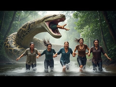 Giant Python Attacks Women in Amazon Jungle | Brave Rescue Arrives Just in Time