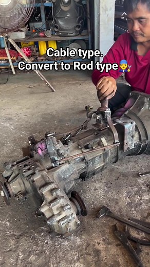 Cable type:top side mount To Rod type: Center shift Simple idea!🧑‍🔧✅ #fbreelsfypシ゚ #dieselpower #mechanic | Van Hagie Aliguyon