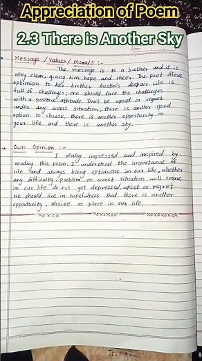 2.3 There Is Another Sky|Appreciation of Poem|Class 11|English|poem 2.3#viral#shorts#shortsfeed