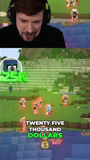 Hunters vs Minecraft's Smartest Player for $25K! #shorts