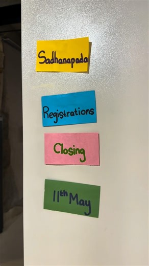 Sadhanapada 2026 Registrations closing on 11 May 2026