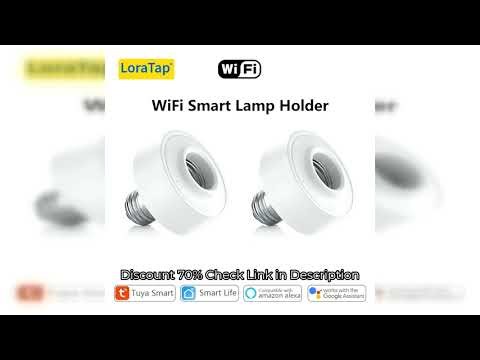 LoraTap Tuya WiFi Lamp Holder Bulb Smart Life App Remote Control Timer Work Google Assistant Alexa