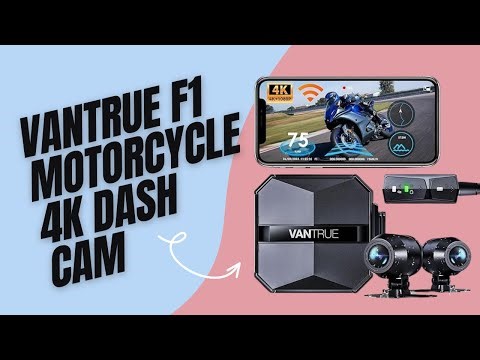 Vantrue F1 Motorcycle 4K Front + 1080P Rear Dash Cam | IP67 Waterproof | GPS & WiFi |160° Wide Angle