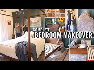 COMPLETE BEDROOM MAKEOVER!!😍 BEFORE & AFTER GUEST BEDROOM MAKEOVER