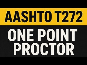 One point proctor test - AASHTO T272 - Determining maximum dry density for nuke tests in the field