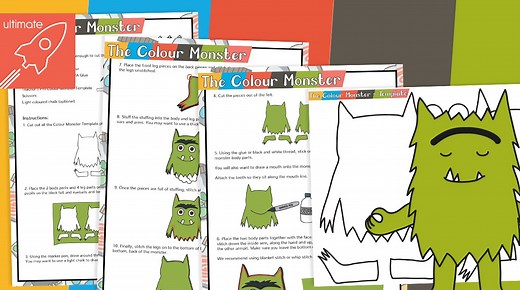 Make Your Own Colour Monster Template and Instructions