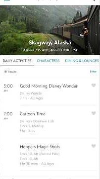 Disney Wonder 2026 Alaska Itinerary Daily Activities Day 4 - Skagway, Alaska #disneycruise #alaska