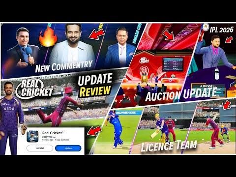 Real Cricket™ New Update: Full Review 😍 - KKR, 2 New Stadium, Auction: RCPL 26, 20+ Animation