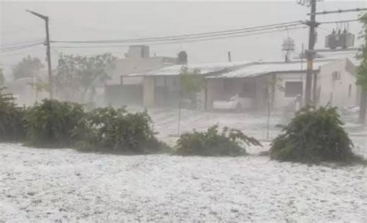 Fuertes tormentas y granizo en General Acha