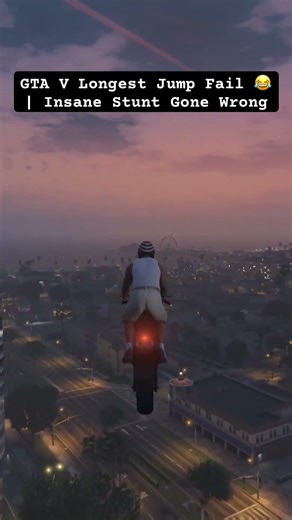 GTA V Longest Jump Fail 😂 | Insane Stunt Gone Wrong #shorts #gtaworld