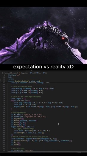 Expectation vs Reality: Coding KAMISH from Solo Leveling 😭💜