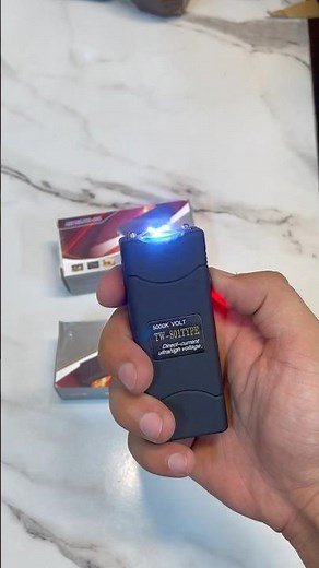 ⚡ POLICE 801 Stun Gun 🔦 High Voltage Mini Taser for Self Defense 🔋 #shorts