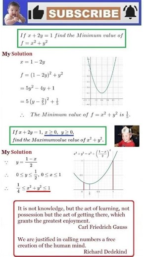 【Math 66】Math Magazine | Maximum or Minimum values. | With Formula Table. | Bt26615