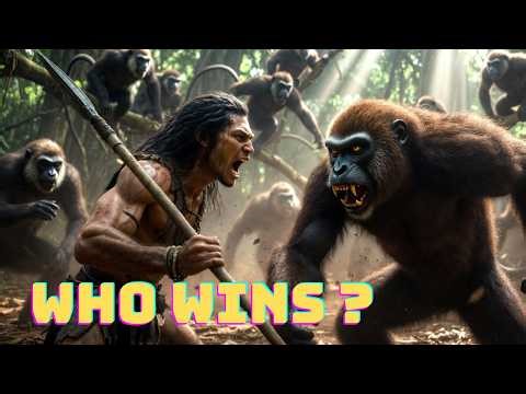 Human vs Monkeys| The Ancient Jungle Battle|What Happened When Early Humans Fought Monkeys|