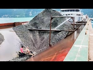 A Super Stress-Relieving Compilation Of Sand Barge Unloading Operations Is Here!