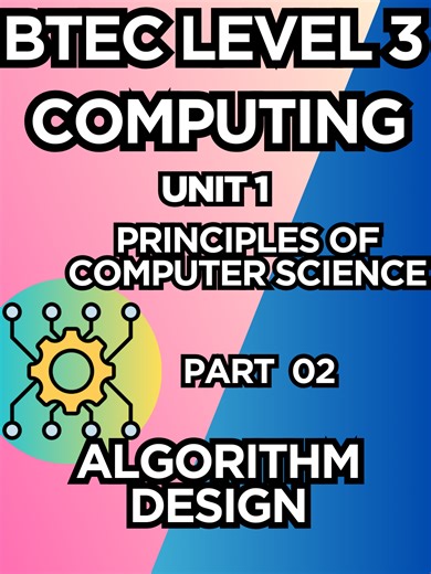 BTEC Level 3 Computing - Unit 1 - Principles of Computer Science - Part 02 - ＂ALGORITHM DESIGN＂ Connect with RonsTechHub: ▶️ YouTube: https://www.youtube.com/@RonsTechHub 📘 Facebook: https://www.facebook.com/profile.php?id=61576662242576 📸 Instagram: https://www.instagram.com/ronstechhub/ 🎵 TikTok: https://www.tiktok.com/@ronstechhub 👻 Snapchat: https://www.snapchat.com/add/ronstechhub 💼 LinkedIn: https://www.linkedin.com/company/ronstechhub/ 🧑‍🎓 The Student Room: https://www.thestudentro