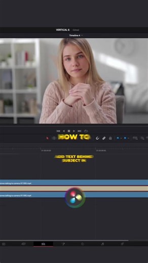 How to add text behind subject in davinci resolve. What tutorials do you wanna see next? #davinciresolve #videoediting #vfx #filmtok